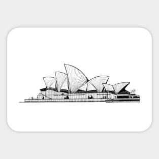 SYDNEY OPERA HOUSE ink painting .1 Sticker